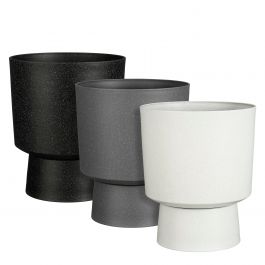 Lonec cvetlični Mica, Zambo bel/črn/siv v 42 x š 35 cm, Edel.