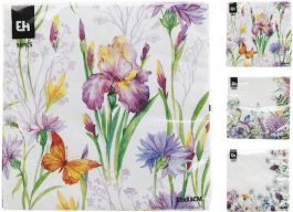 Serviete papirnate  33x33cm set 16/1 dekor rože
