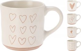 Lonček stoneware 350ml, 9xH9cm raz. dekorji

