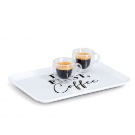 Pladenj But first coffe, 30,5x22 cm, melamin
