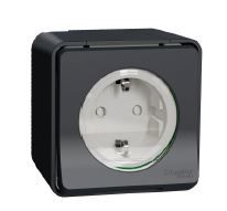 Vtičnica Mureva  N/O 16A 2P+E IP55 IK08 Antracit Schneider