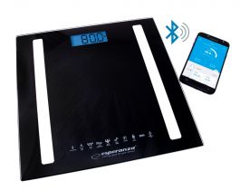 Digitalna analitična kopalniška tehtnica 8v1 BT Esperanza B.FIT, črna