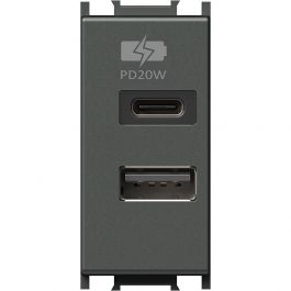 POLNILNIK USB-A/USB-C PD 20W 1M EM69AT-B
