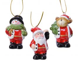 Figura božična snežak/božiček/jelenček 7 cm, Kaem.