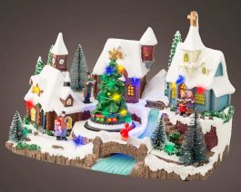 Dekoracija božična pokrajina 27 led 19x33x23 cm, Kaem.