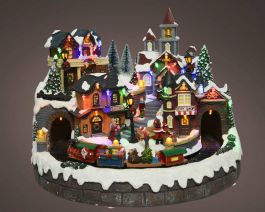 Dekoracija božična pokrajina 37 led 41x41x31 cm, Kaem.