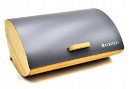 Kruhovnik Scandi, iz bambusa s kovinskim pokrovom, siv, 36,5 x 24cm
