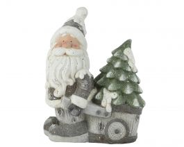 Figura božična božiček s samokolnico 43 cm, Kaem.