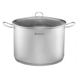 Lonec visok 35l, Acero, 40cm, inox, steklen pokrov, ind.
