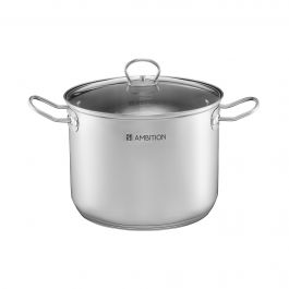 Lonec visok 16l, Acero, 30cm, inox, steklen pokrov, ind.
