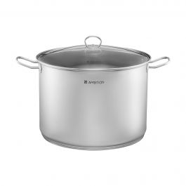 Lonec visok 19l, Acero, 32cm, inox, steklen pokrov, ind.
