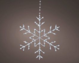 Zvezda viseča 125 led, hladno bela na baterije, 53 cm, Kaem.