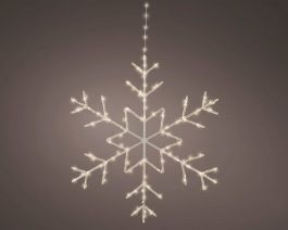 Zvezda viseča 125 led, toplo bela na baterije, 53 cm, Kaem.