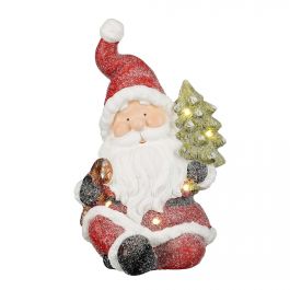 Figura božiček s smrečico led 38 cm, Edel.