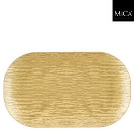 Pladenj podolgovat zlat, 43cm, pvc
