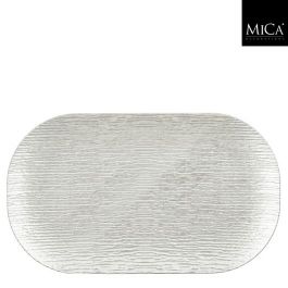 Pladenj podolgovat srebrn, 43cm, pvc
