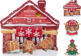 Modelčki za piškote z valjarjem Hišica, 4/1
