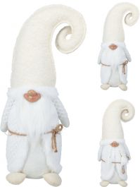 Figura božična palček bel led 43 cm, Koop.