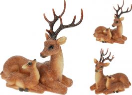 Figura jelenček z mladičkom 20 cm, Koo.
