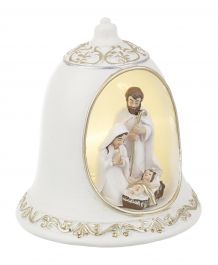 Jaslice okrasne bele led v zvončku 10 cm, Bizz.