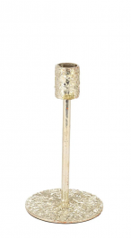 Svečnik za konusno svečo, srebrn, 16cm
