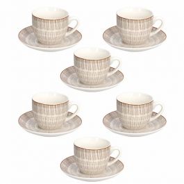 Skodelice za kavo Iris Virtuo beige, 6/1
