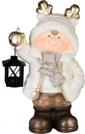Figura božična fantek z lanetrno 42 cm, Slov.