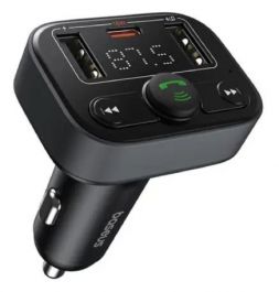 Prostoročna bluetooth naprava FM2 Transmiter + avtopolnilec 2x USB A in USB-C 18W Baseus