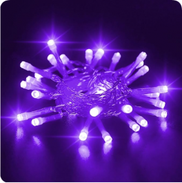 Lučke 50 led barvne 5m baterijske notranje, s časovnikom
