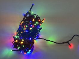 Lučke 120 led barvne 8 funkcij utripanja s časovnikom, 9 m, IP44, Koo.