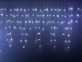 Lučke 180 led ICICLE hladno bela, 8 funkcij utripanja s časovnikom, zavesa, 3 m, IP44
