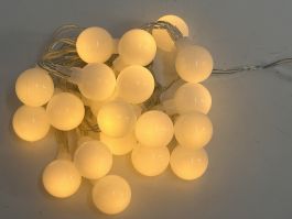 Lučke 20 led toplo bele češnja baterijske s časovnikom 2 m,  
