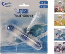 Osvežilec za WC, set 5 x 55g, 4 vonji
