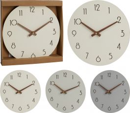 Ura stenska, 28cm, 3 barve
