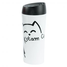 Lonček potovalni za kavo Love Kotam Ambition 400ml, bela
