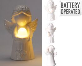 Figura božična angel z LED lučko, 11cm
