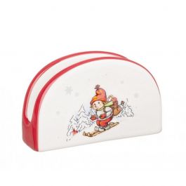 Podstavek za prtičke božični, keramika
