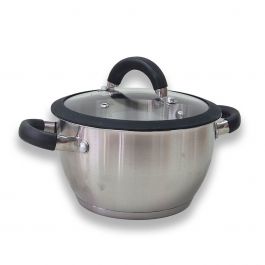 Lonec 2,4l Bowl, steklen pokrov z silik. oblogo, 18cm
