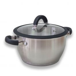 Lonec 3,2l Bowl, steklen pokrov z silik. oblogo, 20cm
