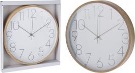 Ura stenska 30cm, imitacija lesa
