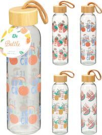 Steklenica za vodo Fruit, steklena, 500ml
