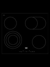 Kuhališče indukcijsko Beko HIC64404T, širina 60 cm, 7000W, 2x razširljiva cona, booster, ključavnica
