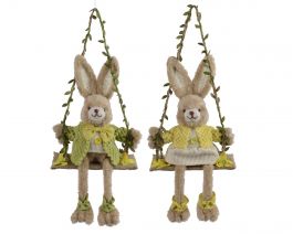 Figura zajček na gugalnici, 20x39cm
