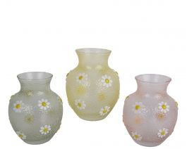 Vaza steklena Rožice, 16,5cm
