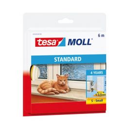 Trak tesnilni za okna Tesamoll Standard 4mm, bel, 6m x 9mm