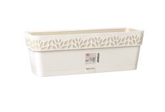 Korito cvetlično Cloe 50 cm belo, Stef.