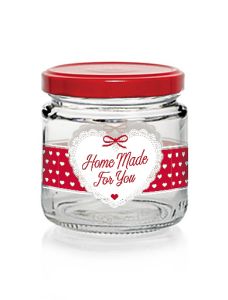 Kozarec za vlaganje dekor Home made FOR YOU s pokrovčkom,, 100ml