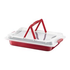 Pekač za pecivo s pvc pokrovom 42 x 29cm Cherry