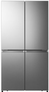 Hladilnik štirivratni Hisense RQ758N4SBSE, višina 178,5 cm, šiirna 91,2 cm, barva česanega nerjavnega jekla