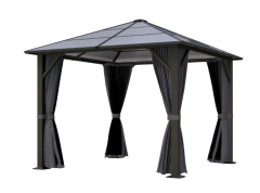 Paviljon vrtni antrancit 3x3x2,6 m, z zaveso